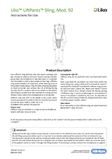 Liko Liftpants Sling Mod 92 User Instructions